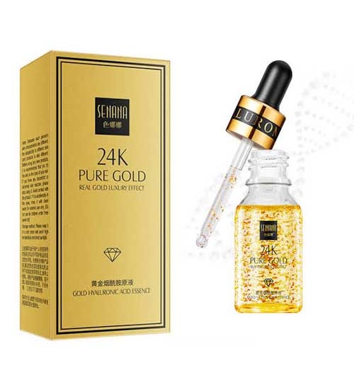 New SENANA 24K Gold Hyaluronic Acid Anti-Wrinkle Face Serum 15ml